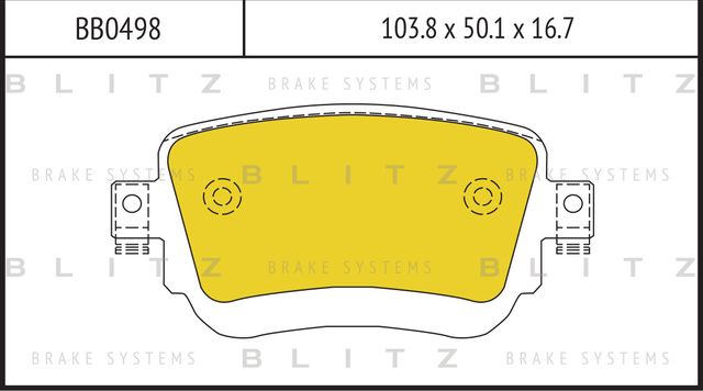Колодки тормозные SKODA OCTAVIA 12- задн. (Blitz). Артикул BB0498