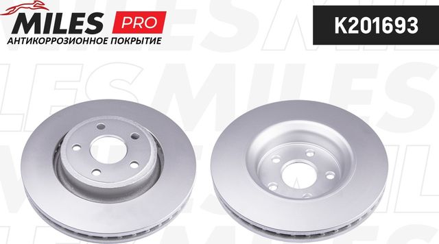 Тормозной диск Miles передний для Jeep Grand Cherokee IV (WK2) 2010-2026. Артикул K201693