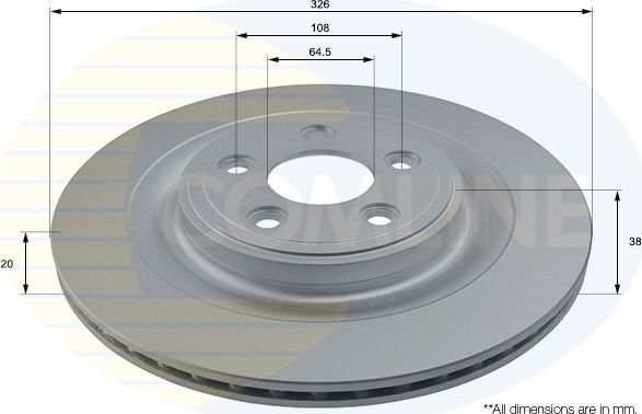 Тормозной диск Comline COATED. Артикул ADC1246V