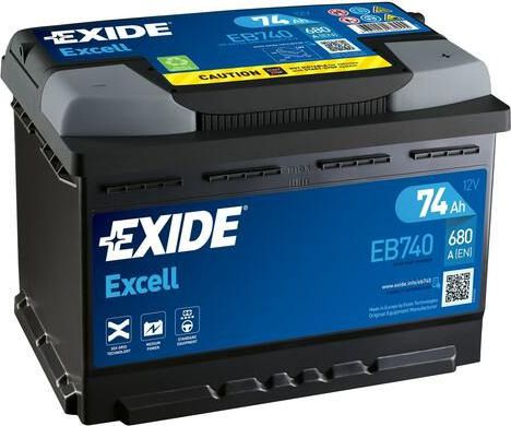 Аккумулятор Exide Excell ** для Dacia Lodgy 2018-2024. Артикул EB740