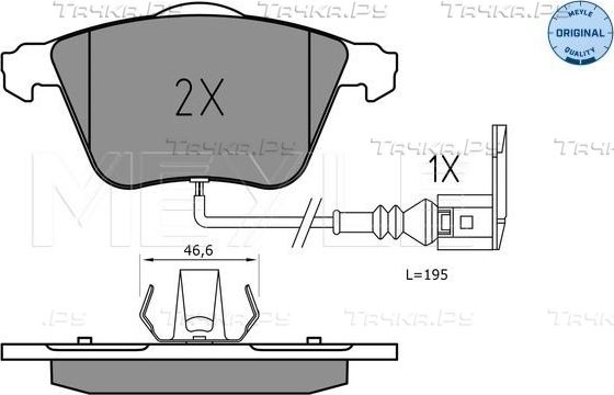Тормозные колодки Meyle Original передние для Volkswagen Scirocco III 2009-2017. Артикул 025 240 2120