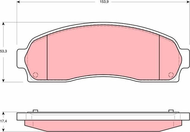 Тормозные колодки TRW передние для Ford Explorer IV 2006-2010. Артикул GDB4131