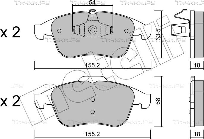 Тормозные колодки Metelli. Артикул 22-0803-2