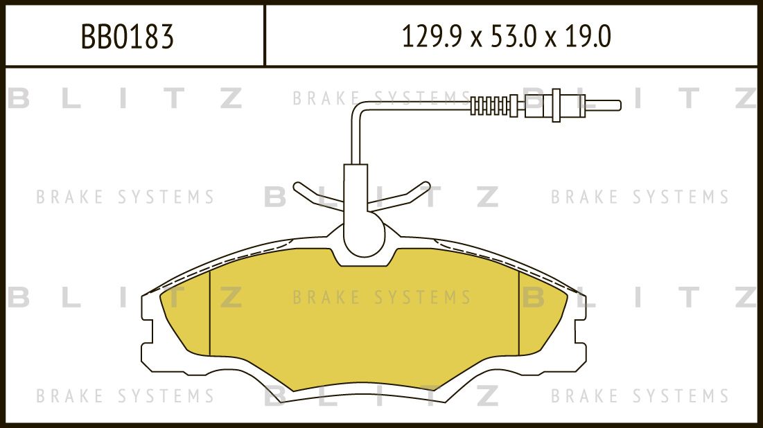 Колодки тормозные PEUGEOT 406 95- перед.с датчиком (Blitz). Артикул BB0183