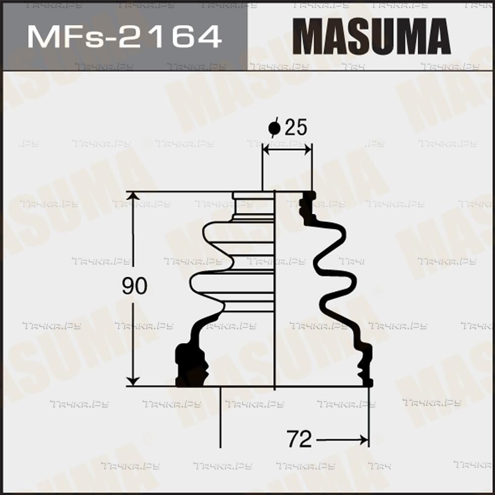 Пыльник ШРУСа внутренний Masuma задний для Toyota Highlander I (U20) 2000-2003. Артикул MFs-2164