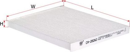 Салонный фильтр Sakura для Kia Cerato III 2013-2026. Артикул CA-28260