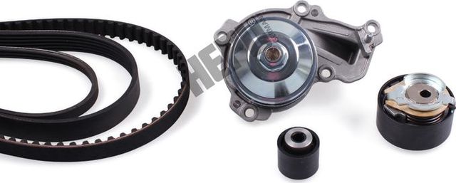 Помпа (водяной насос) с комплектом ремня ГРМ Hepu для Citroen C1 II 2014-2026. Артикул PK09081
