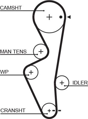Ремень ГРМ Gates PowerGrip® для Nissan Sunny B14 1993-1994. Артикул 5430XS
