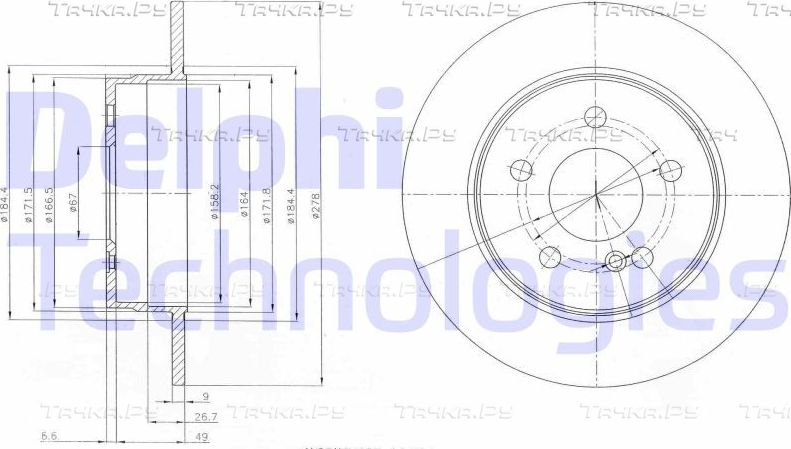 Тормозной диск Delphi. Артикул BG4152