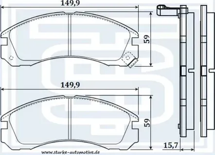 Колодки тормозные (Starke). Артикул 179827