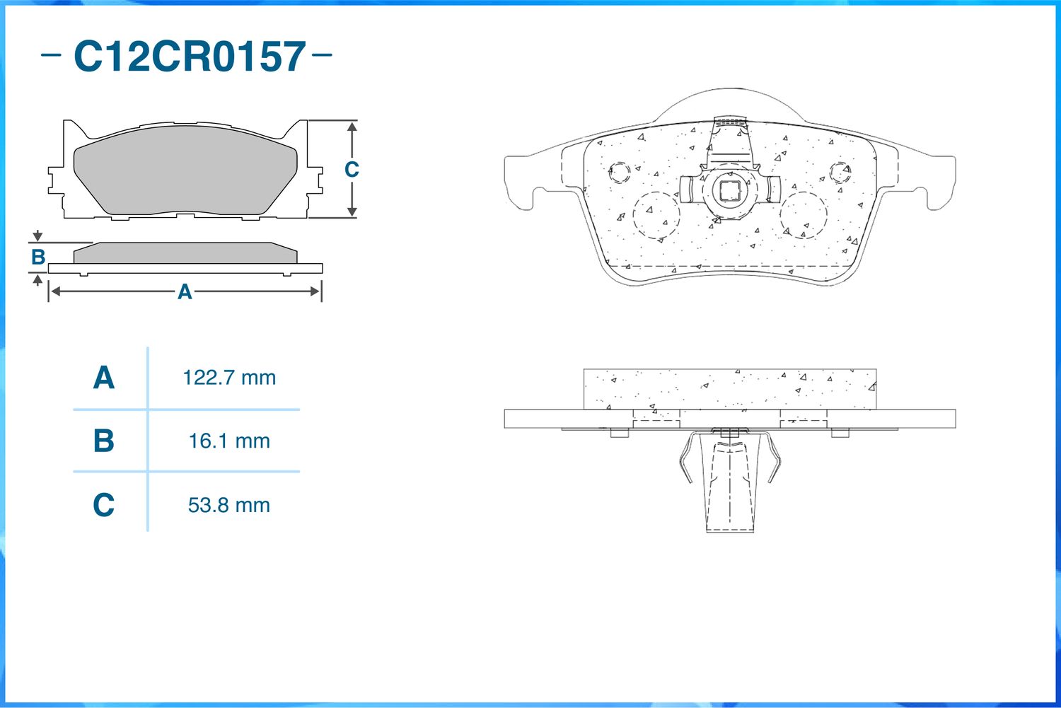 Колодки тормозные задние (Low Metallic) (Cworks). Артикул C12CR0157