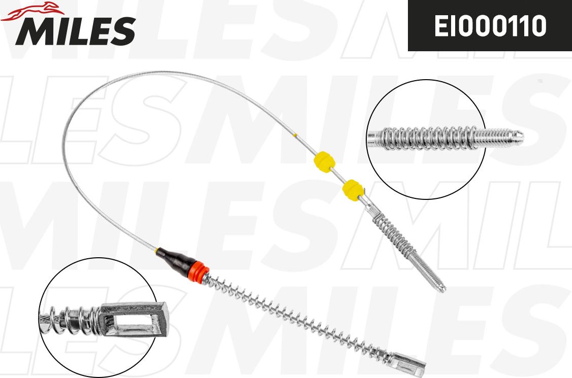Трос ручника (тросик ручного тормоза) Miles. Артикул EI000110