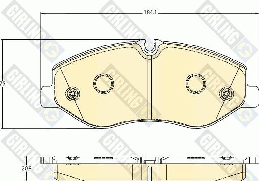 Тормозные колодки Girling. Артикул 6121033