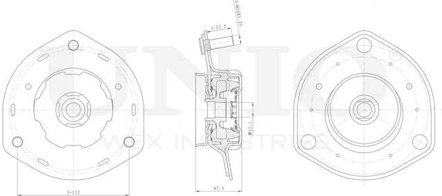 Опора амортизационной стойки (Unio). Артикул RMP-13110
