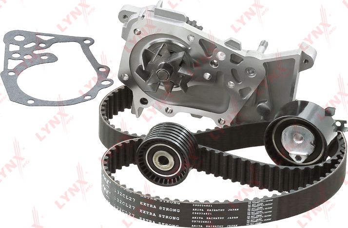 Помпа (водяной насос) с комплектом ремня ГРМ LYNXauto для Renault Kangoo I 2010-2009. Артикул PW-1357