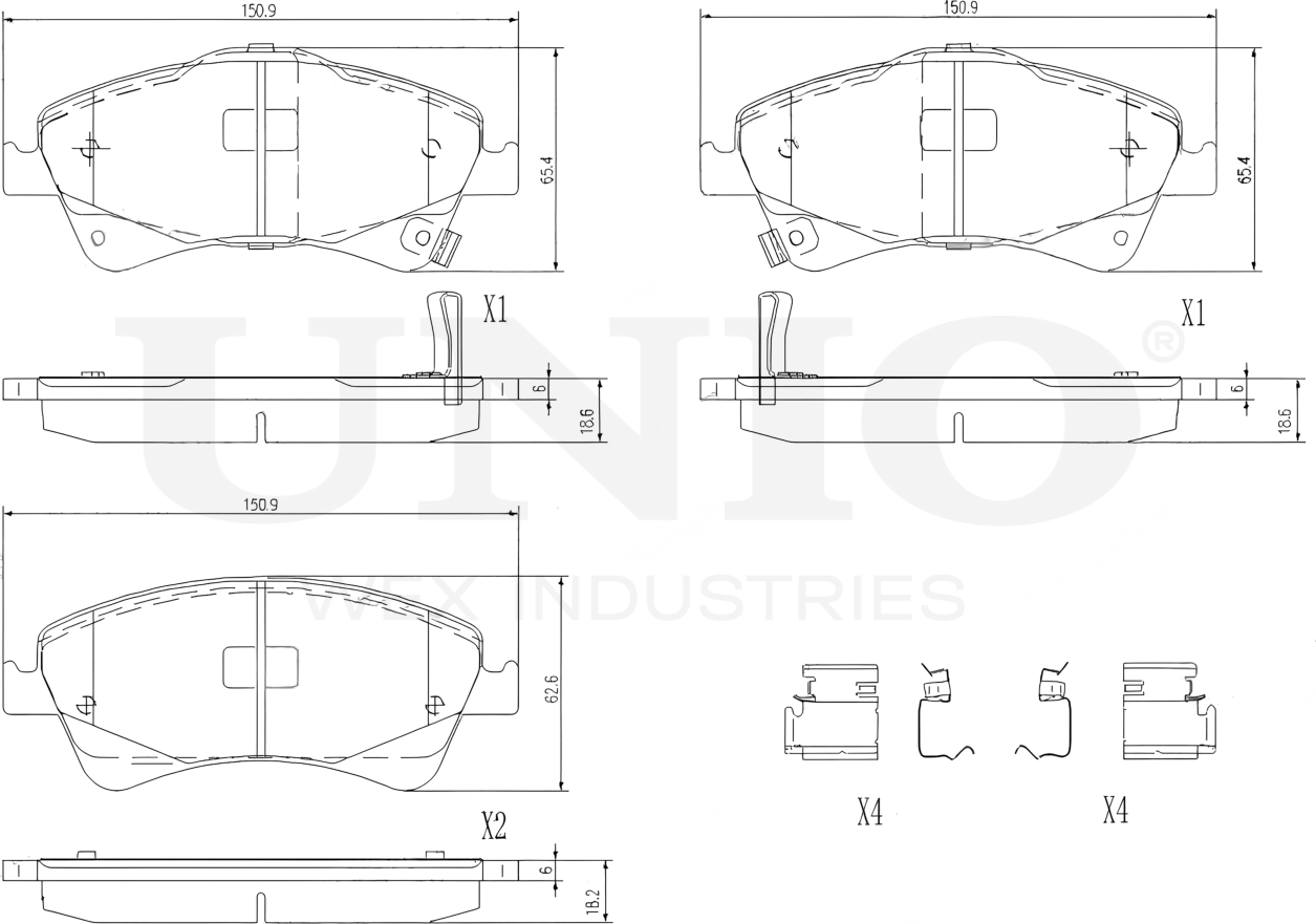 Колодки тормозные диск. передние Toyota Corolla (E140,E150) 06-, Avensis (T270) 08-, Auris (E150,E18 (Unio). Артикул BRP-20131