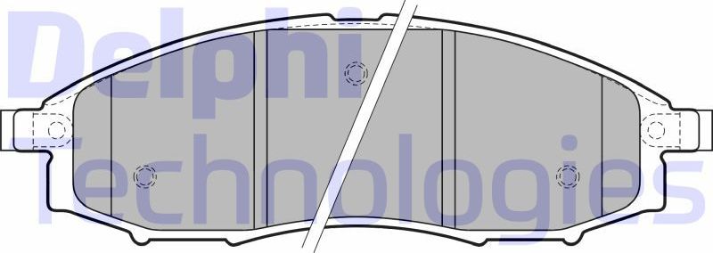Тормозные колодки Delphi (Low-Metallic). Артикул LP1772