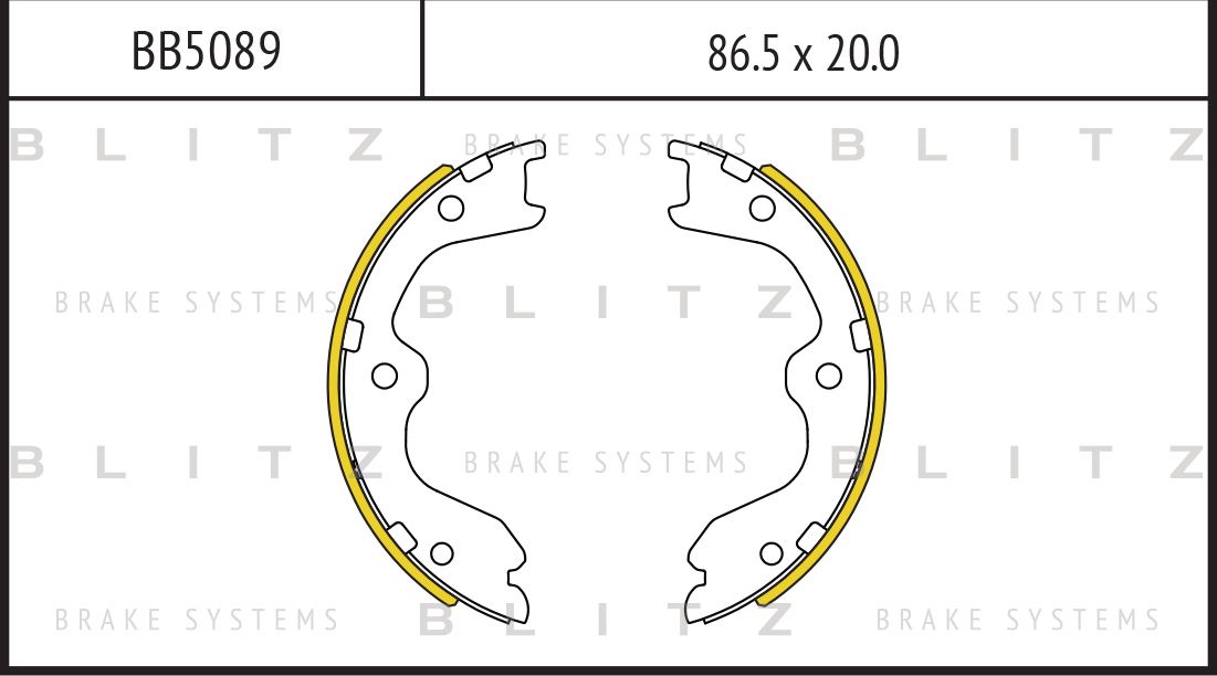 Тормозные колодки барабанные NISSAN TEANA 03-/INFINITI EX 08 (Blitz). Артикул BB5089