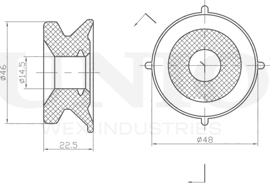 Втулка амортизатора (Unio). Артикул RMP-10005