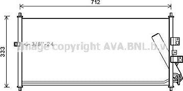 Радиатор кондиционера (конденсатор) AVA (алюминий). Артикул DN5277D