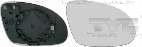Зеркальное стекло бокового зеркала TYC правое для Skoda Superb I 2006-2008. Артикул 337-0093-1