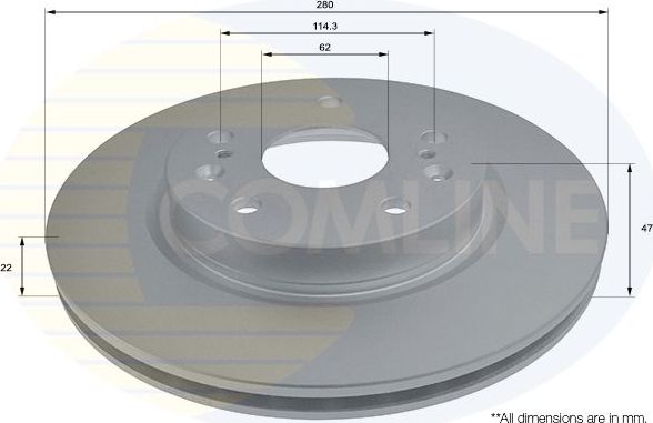 Тормозной диск Comline COATED. Артикул ADC0939V