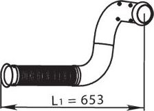 Глушитель (труба приемная) Dinex передний для Renault Premium I 2000-2006. Артикул 66121