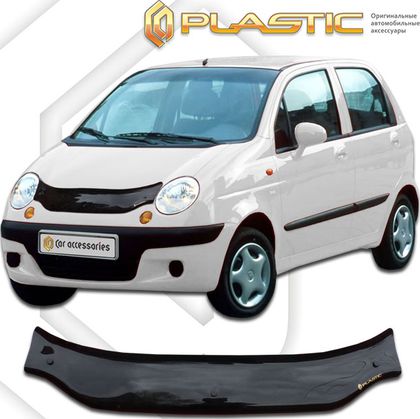 Дефлектор СА Пластик для капота (Classic черный) Daewoo Matiz 2000-2005. Артикул 2010010102074