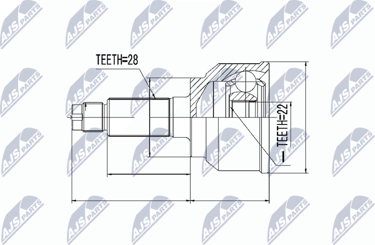Шрус внутренний (граната) NTY. Артикул NPZ-MZ-045