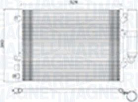 Радиатор кондиционера (конденсатор) Magneti Marelli. Артикул 350203893000