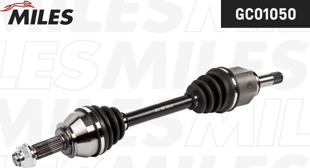 Полуось (привод в сборе, приводной вал) Miles левая для Fiat Doblo I 2001-2015. Артикул GC01050