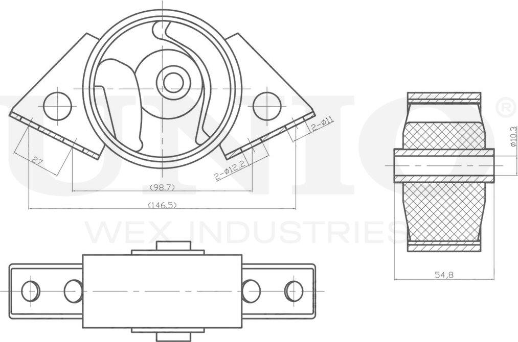 Опора двигателя (Unio). Артикул RMP-15118