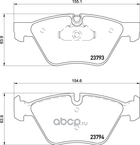 Колодки тормозные BMW 3 (E90),5 (E60) (03-) (1.8/3.0) передние (4шт.) TEXTAR. Артикул 2379305