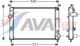 Радиатор охлаждения двигателя AVA для Fiat Strada 2006-2026. Артикул FTA2371
