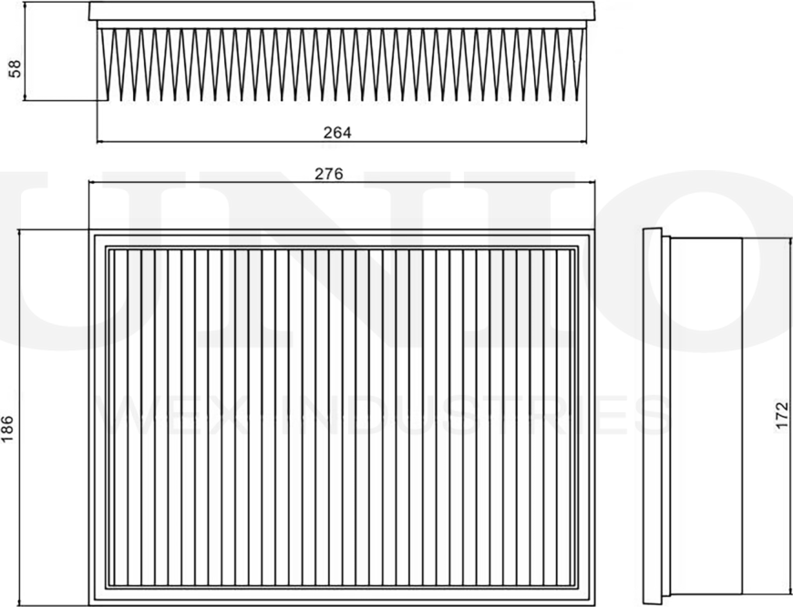 Фильтр воздушный (Unio). Артикул FLT-10083