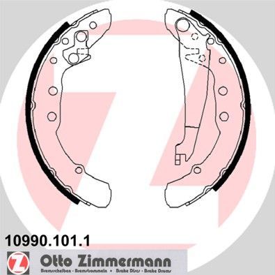 Тормозные колодки Zimmermann. Артикул 10990.101.1