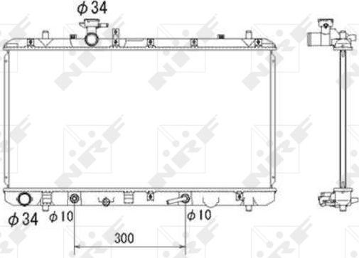 Радиатор охлаждения двигателя NRF. Артикул 53580