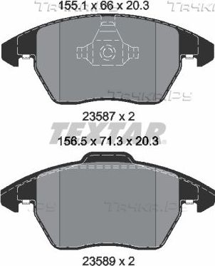 Тормозные колодки Textar Q+ передние для Volkswagen Golf Plus I 2004-2013. Артикул 2358704
