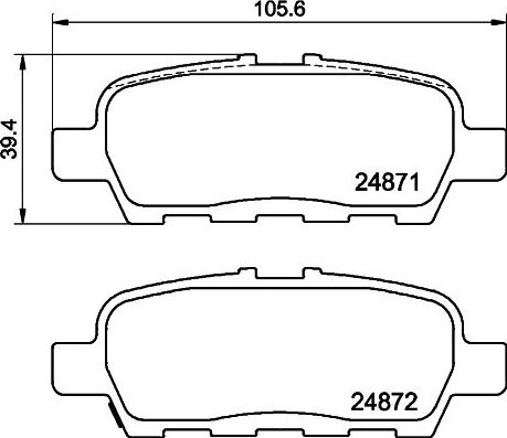 Тормозные колодки Mintex. Артикул MDB3026