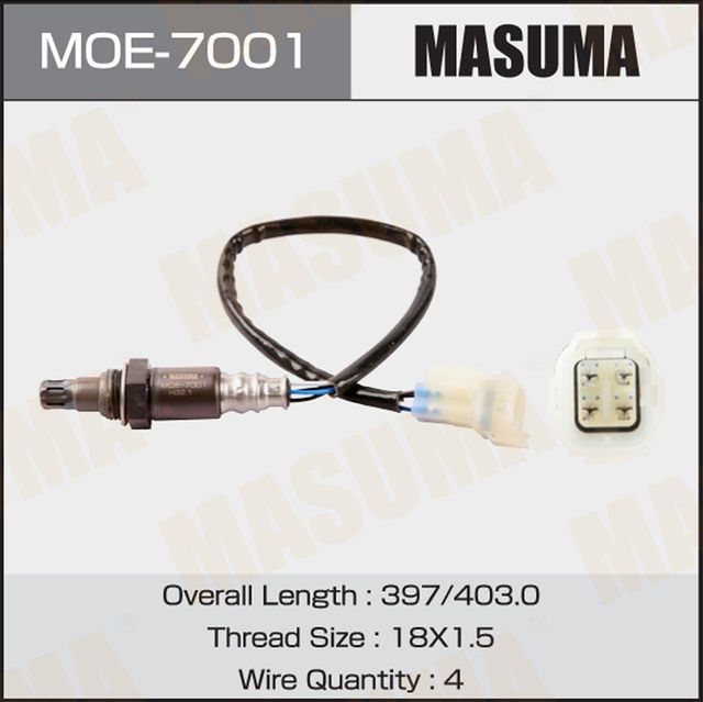 Лямбда-зонд (кислородный датчик) Masuma для Suzuki Grand Vitara III 2005-2015. Артикул MOE-7001
