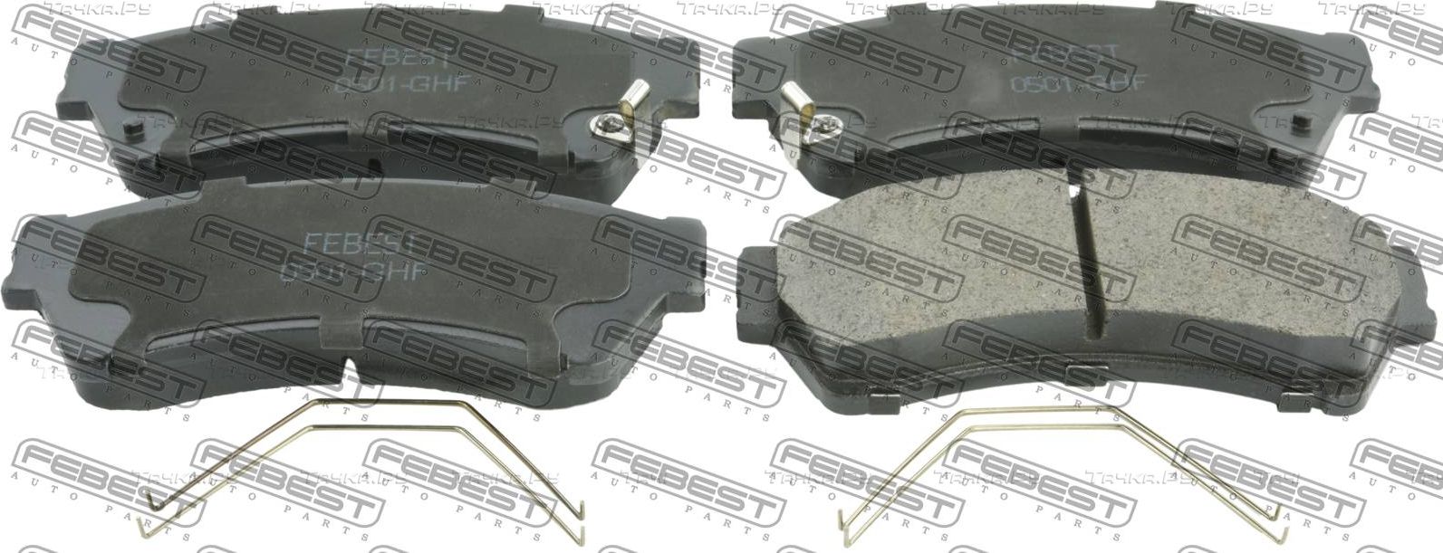 Тормозные колодки Febest передние для Ford Fusion I 2002-2012. Артикул 0501-GHF