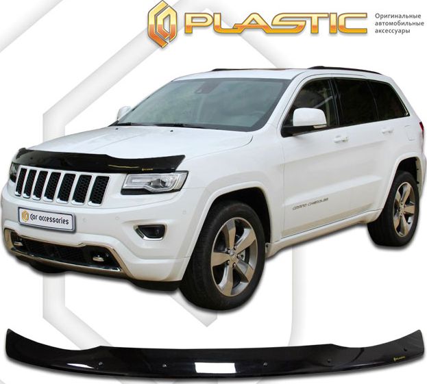 Дефлектор СА Пластик для капота (Classic черный) Jeep Grand Cherokee 2010-2014. Артикул 2010010109875