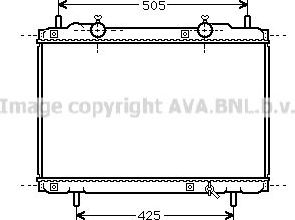 Радиатор охлаждения двигателя AVA для Fiat Brava 1995-2001. Артикул FT2167
