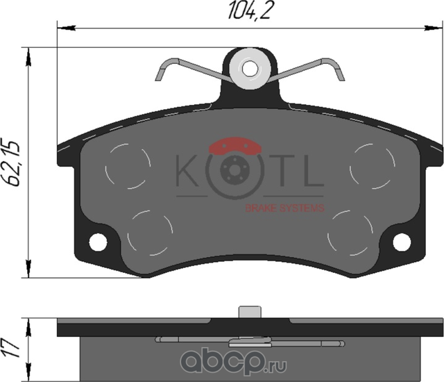 Колодки тормозные дисковые передние к-т ВАЗ 2108/2109/21099 (Kotl) Kotl. Артикул 469kt