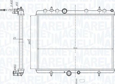 Радиатор охлаждения двигателя Magneti Marelli. Артикул 350213209600