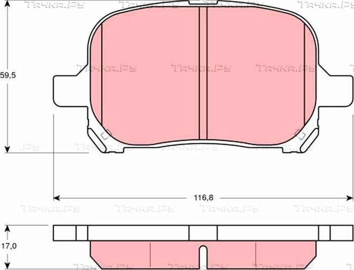 Тормозные колодки TRW передние для Toyota Mark II V (X70) 1996-2001. Артикул GDB3152