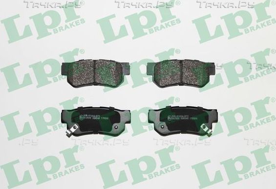 Тормозные колодки LPR задние для Hyundai Sonata V (NF) 2006-2010. Артикул 05P848