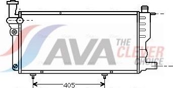 Радиатор охлаждения двигателя AVA ** CLEVER FIT ** для Peugeot 205 1983-1998. Артикул PE2099