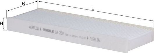 Салонный фильтр Mahle-Knecht. Артикул LA 289