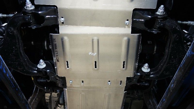 Защита алюминиевая ТСС (4 мм) для переднего моста Toyota Land Cruiser Prado 250 2023-2026. Артикул ZKTCC00708